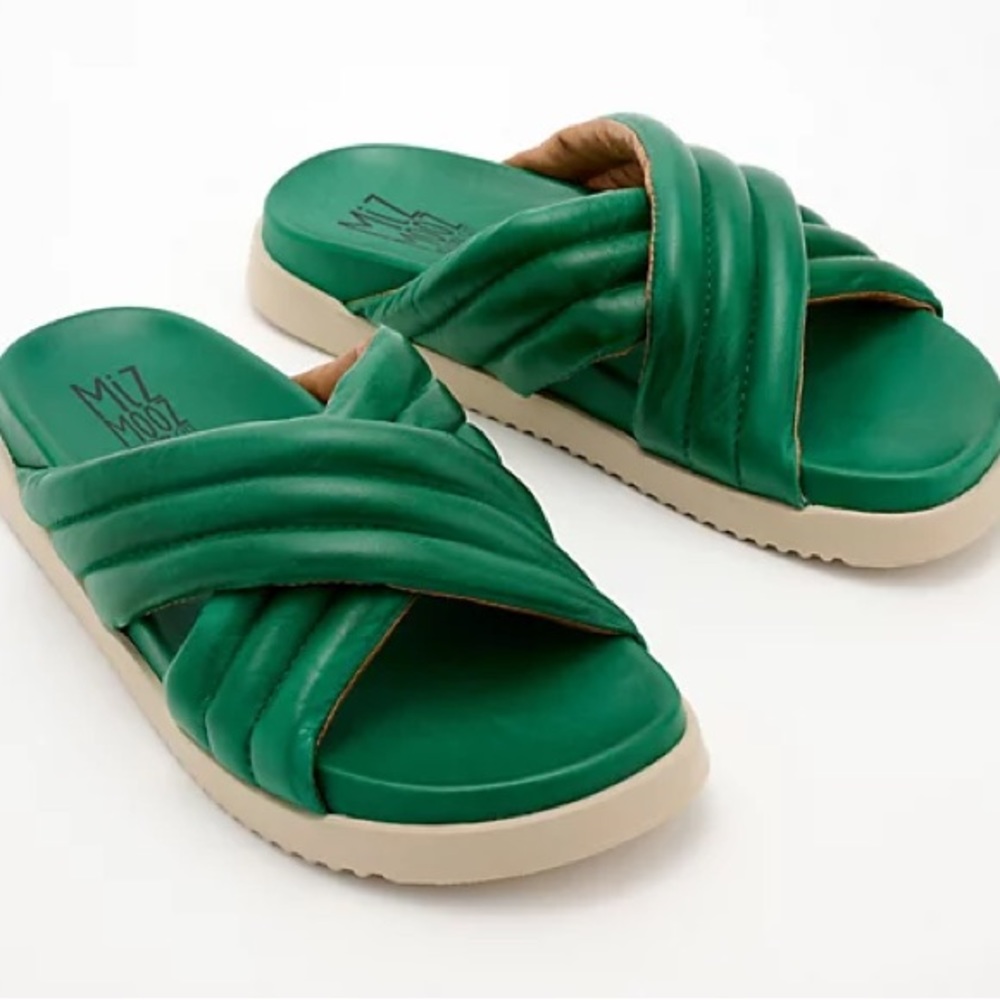 Miz Mooz Leather Slide Sandals - Marinella